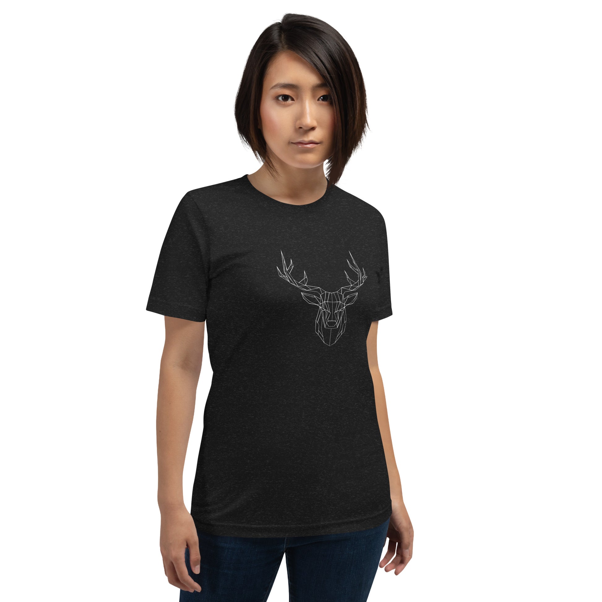 Geometric Stag Head T-Shirt - Deer Hunting Tee - Hunter Gift Idea - Antlers Shirt- Stag Antlers - PennyJellies