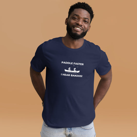 Paddle Faster I Hear Banjos" Funny Kayaking T-shirt for Men | Gift Idea for Outdoor Lovers | Deliverance | Kayaking shirt | Canoe shirt - PennyJellies