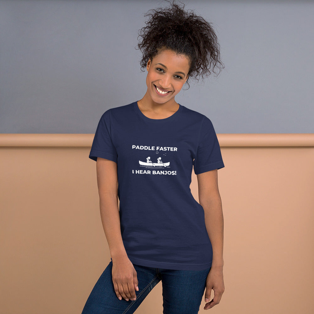 Paddle Faster I Hear Banjos" Funny Kayaking T-shirt for Men | Gift Idea for Outdoor Lovers | Deliverance | Kayaking shirt | Canoe shirt - PennyJellies